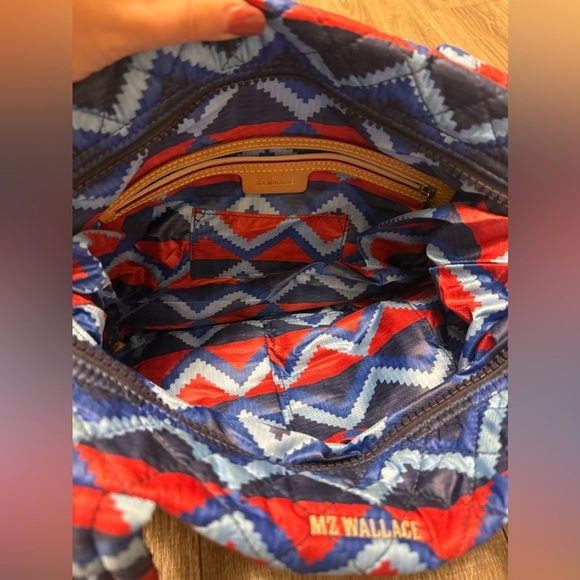 MZ Wallace Medium SUTTON Quilted Nylon Zig Zag Oxford Crossbody Handbag - Picture 4 of 12